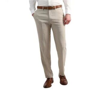 NEW Kenneth Cole Reaction Men's 32X32 Slim Fit Performance Dress Pants Tan
